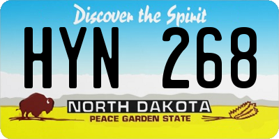 ND license plate HYN268