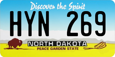 ND license plate HYN269
