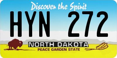 ND license plate HYN272