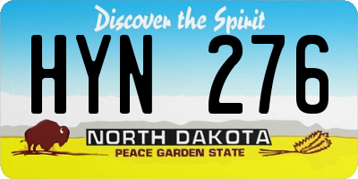 ND license plate HYN276