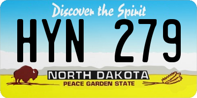 ND license plate HYN279