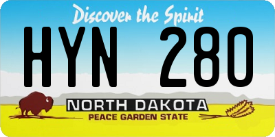 ND license plate HYN280