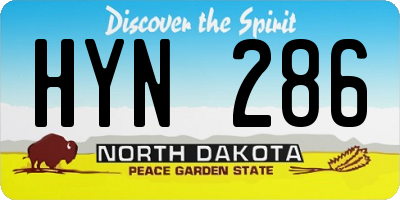 ND license plate HYN286