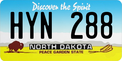 ND license plate HYN288