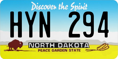 ND license plate HYN294