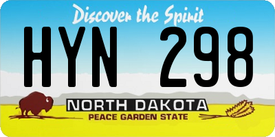 ND license plate HYN298