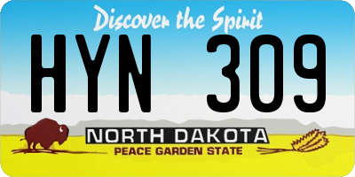 ND license plate HYN309