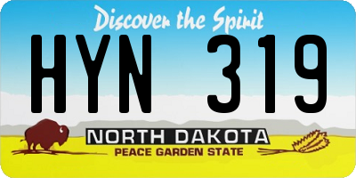 ND license plate HYN319