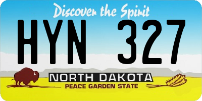 ND license plate HYN327