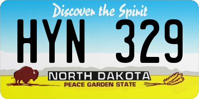 ND license plate HYN329