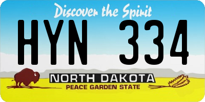 ND license plate HYN334