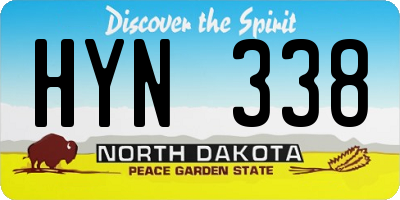 ND license plate HYN338