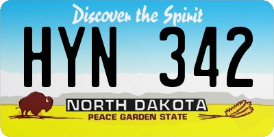 ND license plate HYN342