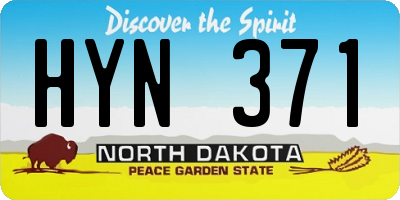 ND license plate HYN371