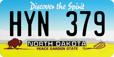 ND license plate HYN379