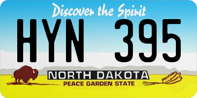 ND license plate HYN395