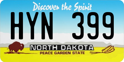 ND license plate HYN399