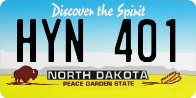 ND license plate HYN401