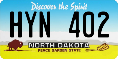 ND license plate HYN402