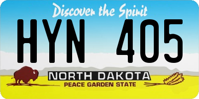 ND license plate HYN405