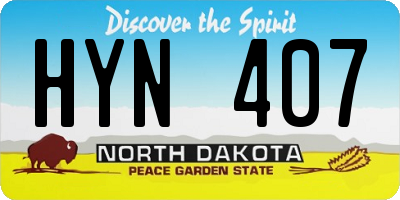 ND license plate HYN407