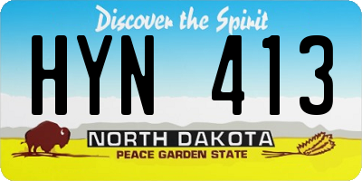 ND license plate HYN413