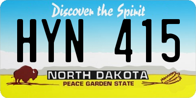 ND license plate HYN415