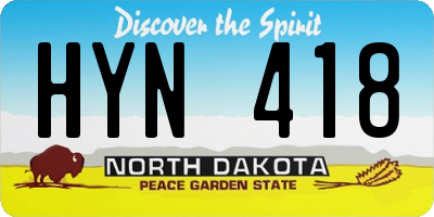 ND license plate HYN418