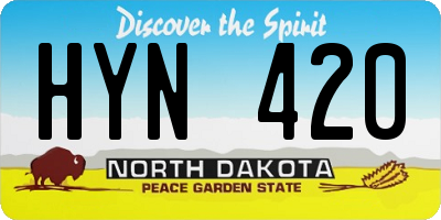 ND license plate HYN420
