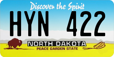 ND license plate HYN422