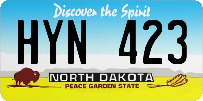 ND license plate HYN423
