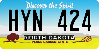 ND license plate HYN424