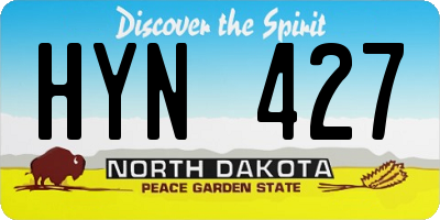 ND license plate HYN427