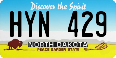 ND license plate HYN429
