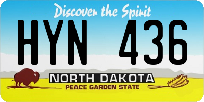 ND license plate HYN436
