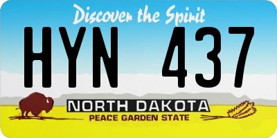 ND license plate HYN437