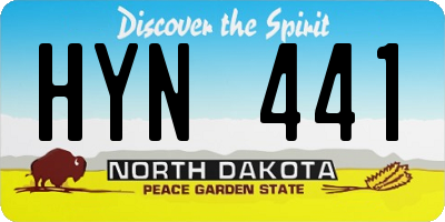 ND license plate HYN441