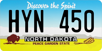 ND license plate HYN450