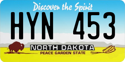 ND license plate HYN453