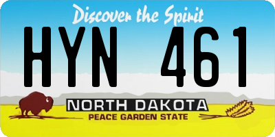 ND license plate HYN461