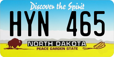 ND license plate HYN465