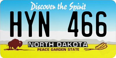 ND license plate HYN466