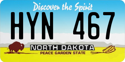 ND license plate HYN467