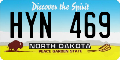 ND license plate HYN469
