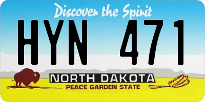 ND license plate HYN471