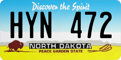 ND license plate HYN472