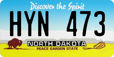 ND license plate HYN473
