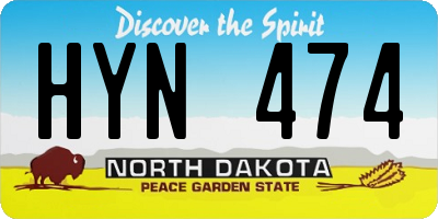ND license plate HYN474