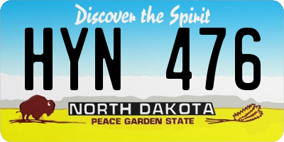 ND license plate HYN476