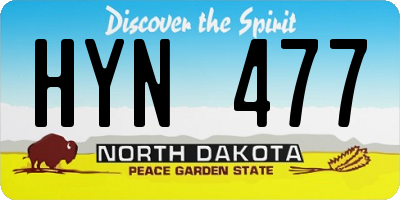 ND license plate HYN477